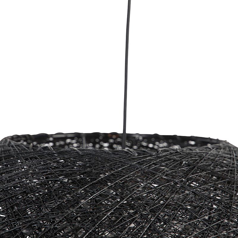 Landelijke hanglamp zwart 80 cm - Corda