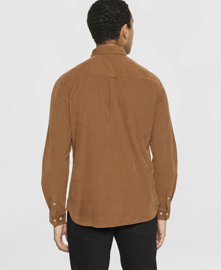 Knowledge Cotton Apparel Regular fit corduroy shirt - GOTS/Vegan Dachshund
