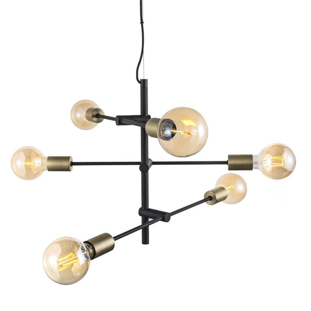 TAKLAMPE NORDLUX JOSEFINE SVART/MESSING