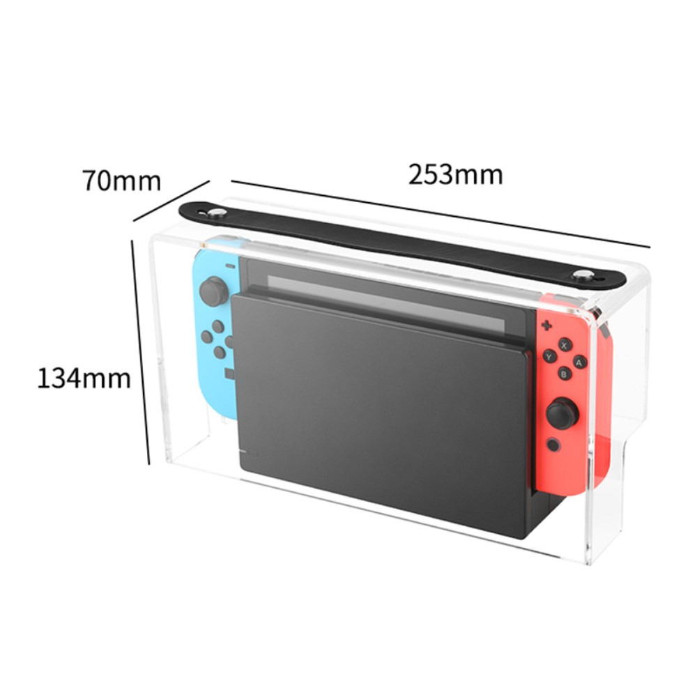 Acryl Staubschutz Box zum Verstauen und Ausstellen der Nintendo Switch Konsole - Transparent