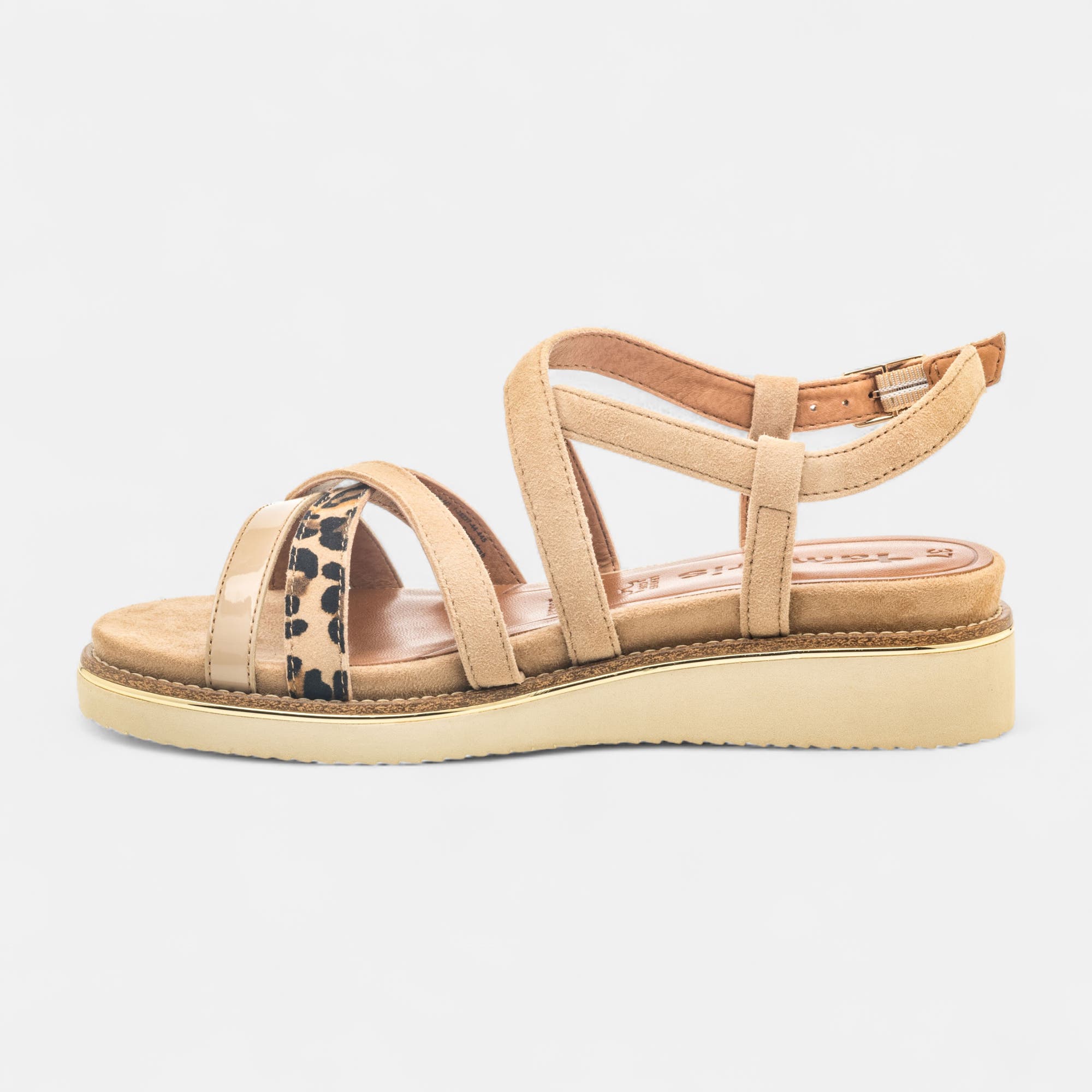Sandales Femme en cuir beige