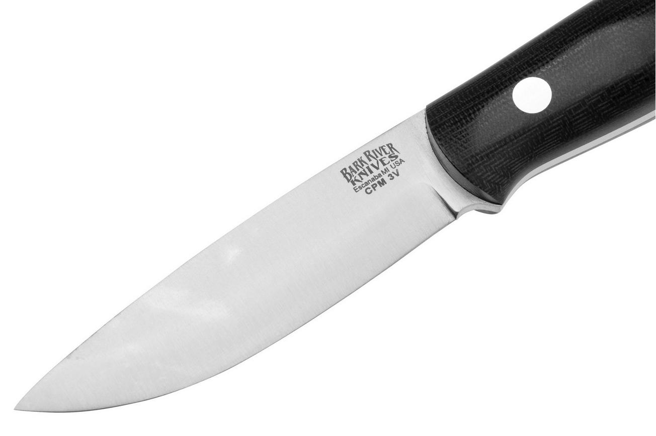 Bark River Bushcrafter 1 LT, CPM 3V Black Canvas Micarta, bushcraftmes