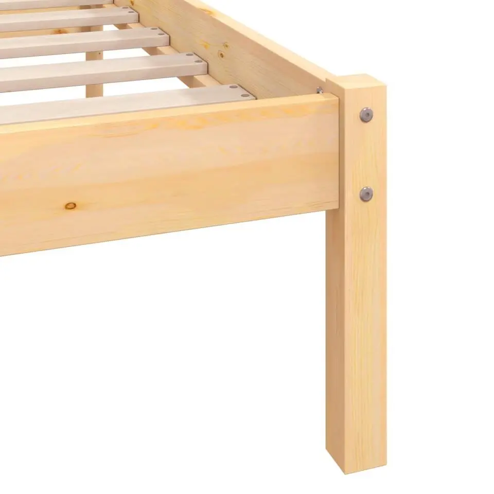 vidaXL - Tweepersoonbed - Naturel - Massief grenenhout - 180x200 cm