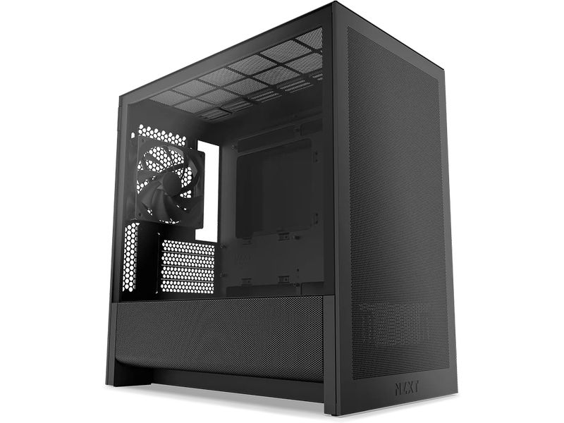 NZXT PC-Gehäuse H3 Flow Schwarz Mid-Tower-Gehäuse mit hohem Airflow, minimalistischer Optik und robustem Stahlrahmen