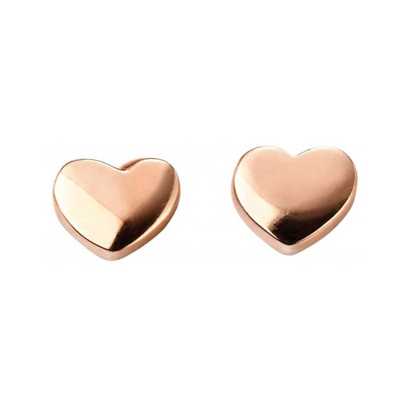 Boucle d'oreille coeur or rose 375/1000