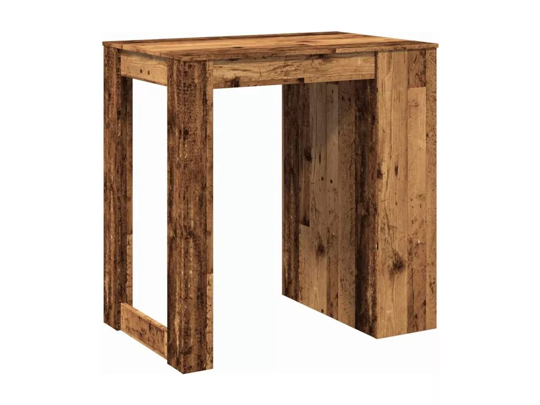 Table de bar vieux bois 102x70x103,5 cm bois d'ingénierie