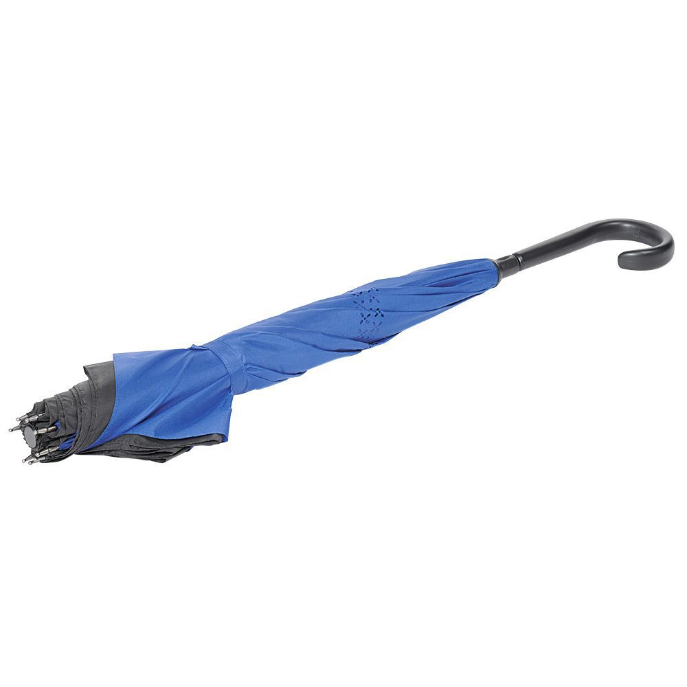 Parapluie inversé bleu et noir