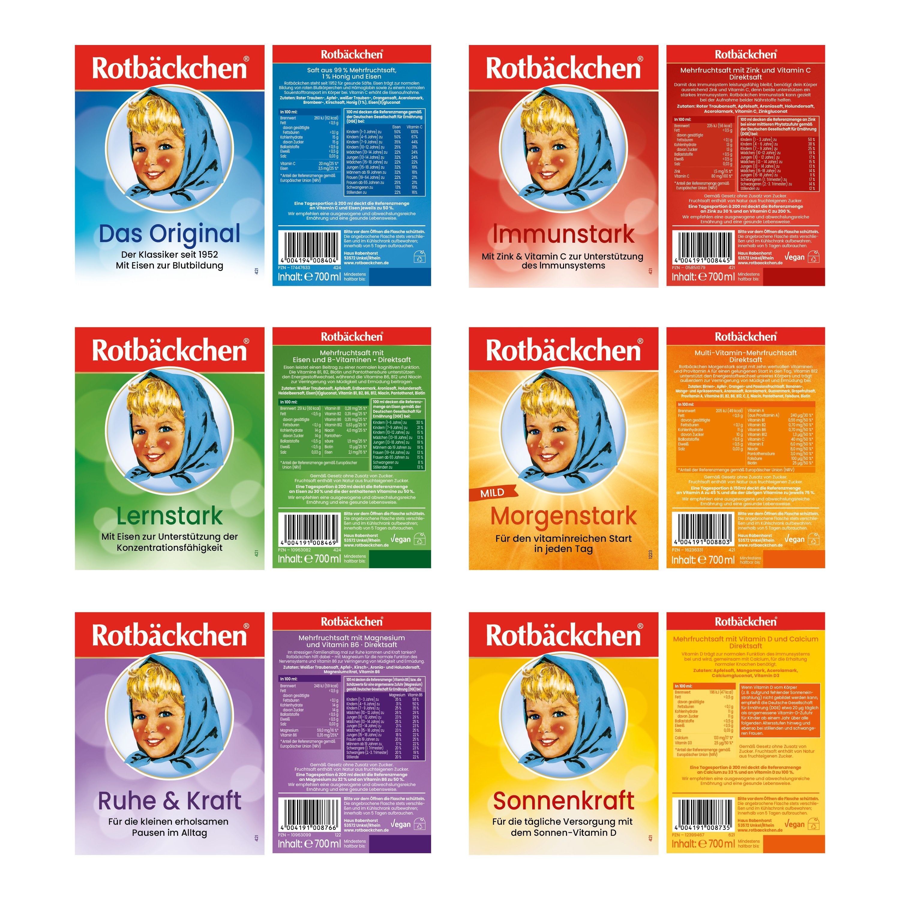 ROTBÄCKCHEN Lieblingssäfte (6 verschiedene Saftsorten)