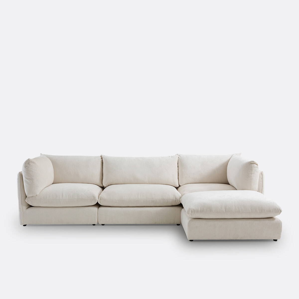LA REDOUTE INTERIORS<br>Puff modulável, veludo texturizado, Malo