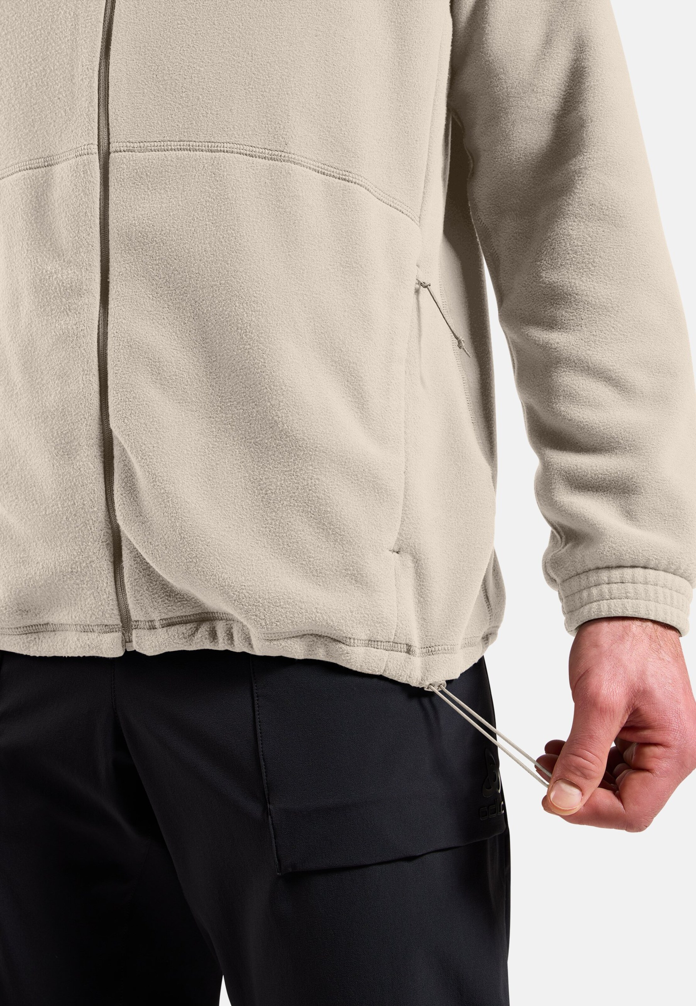Klassische Essentials Multisport Fleecejacke mit Reissverschluss in agate gray