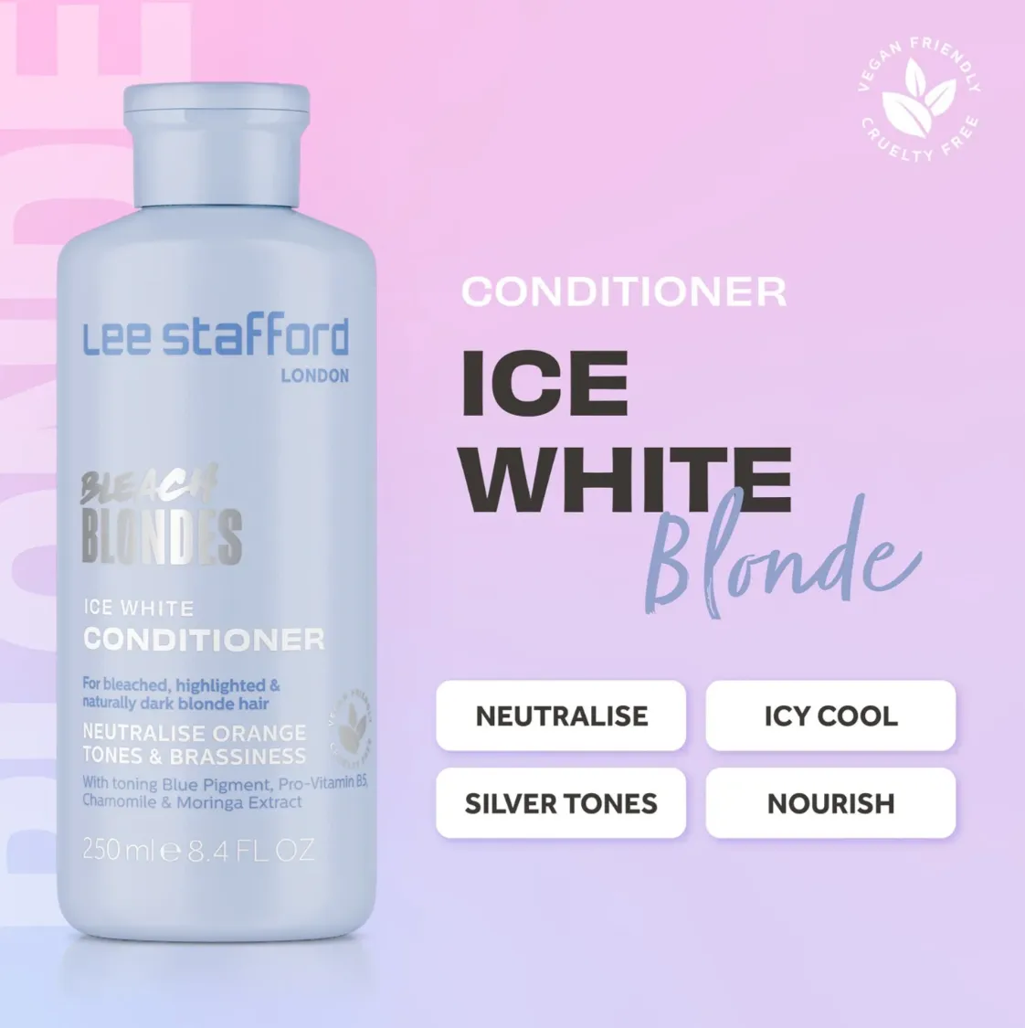 Lee Stafford Odżywka do włosów Bleach Blondes Ice White Toning Conditioner 250 ml