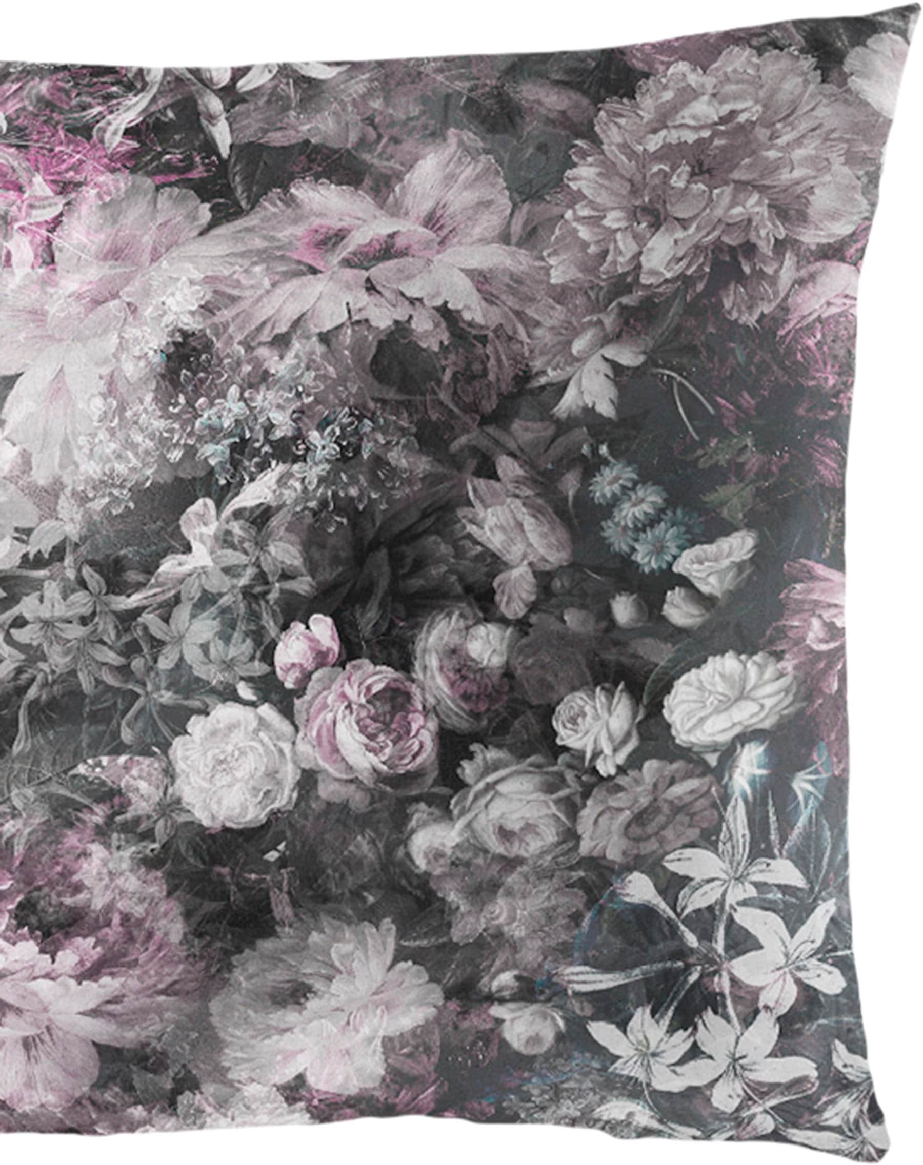 BIERBAUM Bettwäsche »Bunte Blumen in Gr. 135x200 oder 155x220 cm« 2 Stk. tlg. Bettwäsche aus Baumwolle, geblümte Bettwäsche mit Wendeoptik