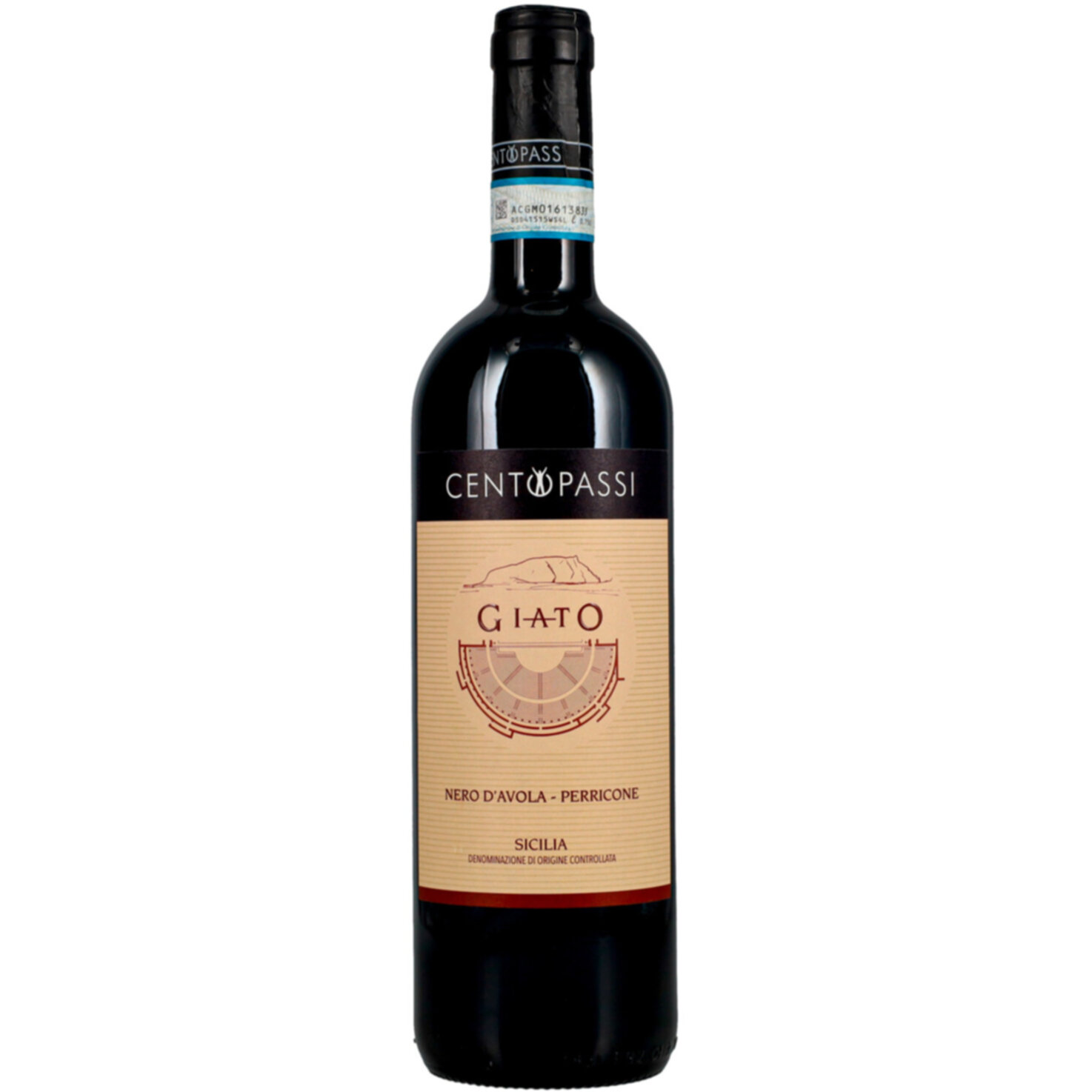 Sicilia DOC Superiore Giato Nero d'Avola-Perricone Centopassi - Libera Terra Bio Suisse -75cl