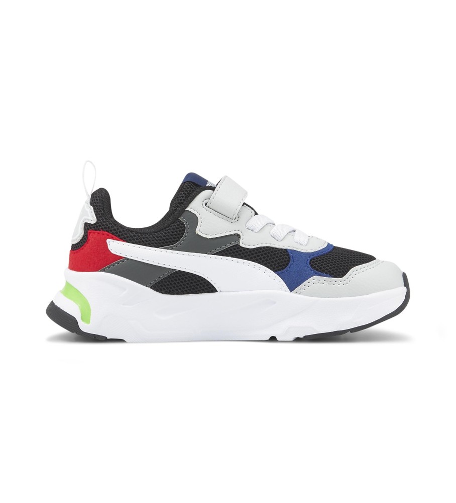 Tênis Puma Trinity AC+ PS de couro, branco e preto.