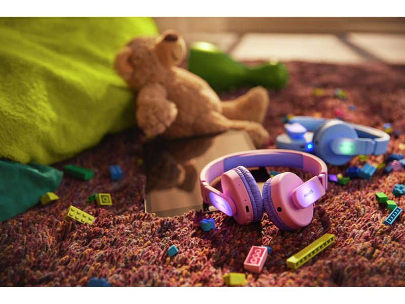 Philips Wireless On-Ear-Kopfhörer TAK4206BL/00 Blau Kabellose On-Ear-Kopfhörer für Kinder Hell und auffällig