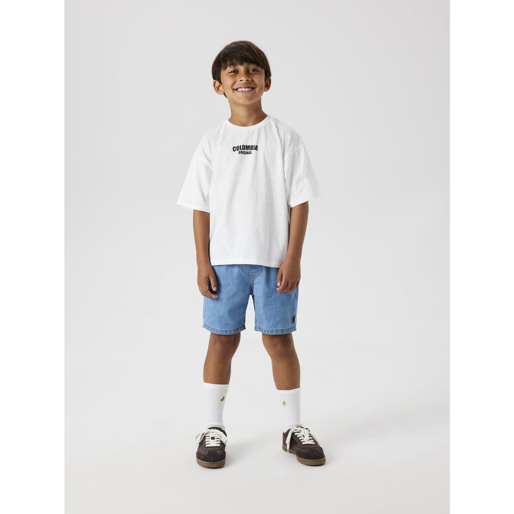Køb Name It Bright White Milky Blue Nkmjacob Rlx Ss Top Box