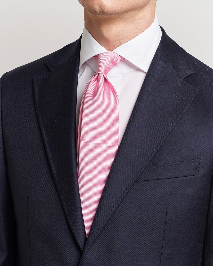 Amanda Christensen Plain Classic Tie 8 cm Pink