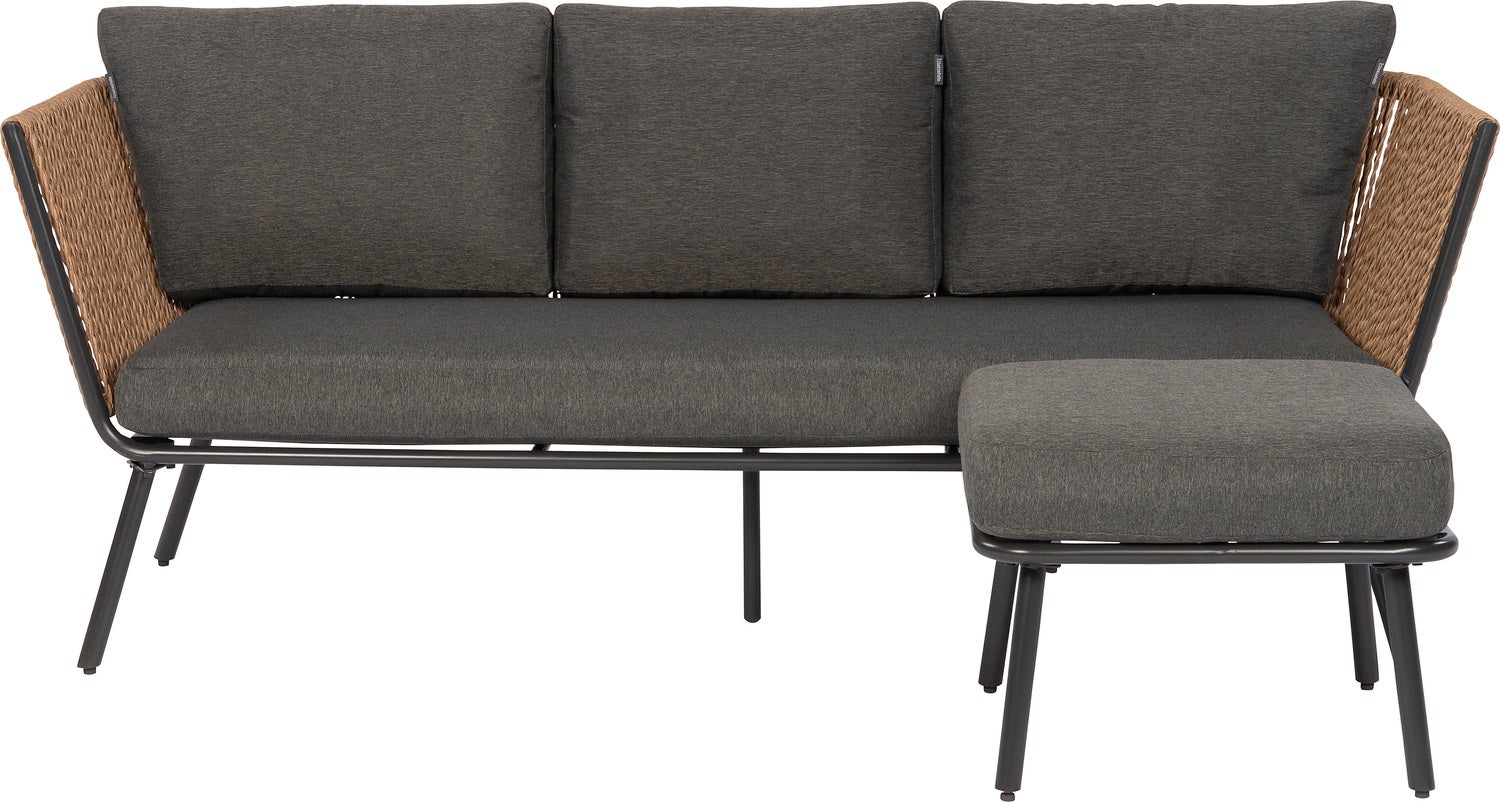 Intratuin 3-zits loungebank chaise longue Iris naturel