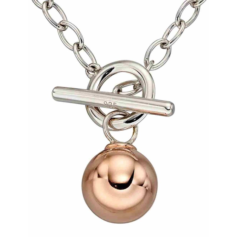 Collier plaqué or rose en argent 925/1000