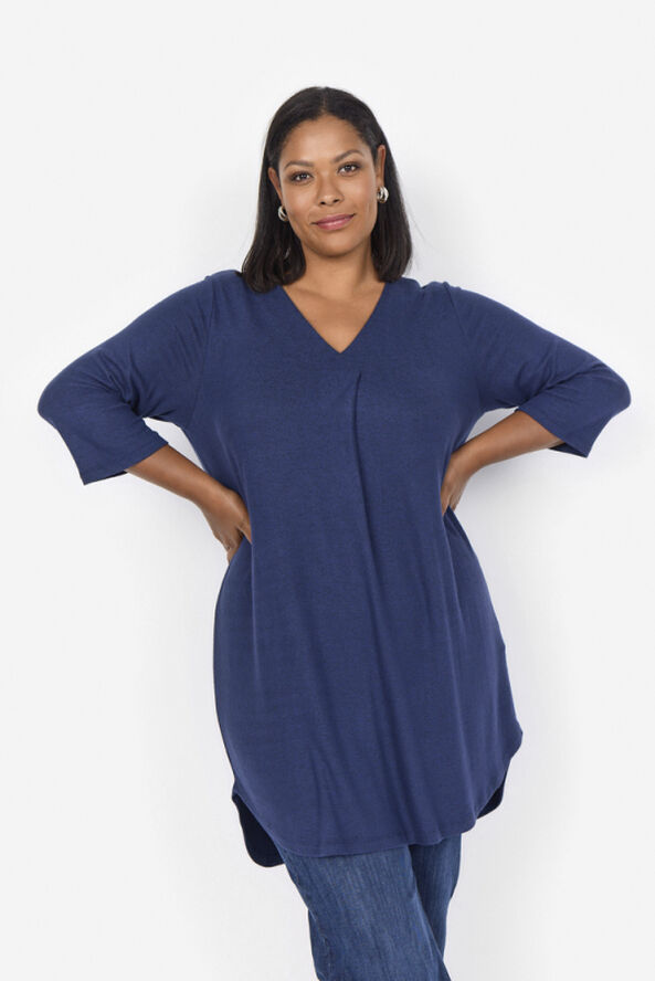 Wasabiconcept Curvy WA-SIMONE 5 Tunika Navy blå 96799 blue iris melange