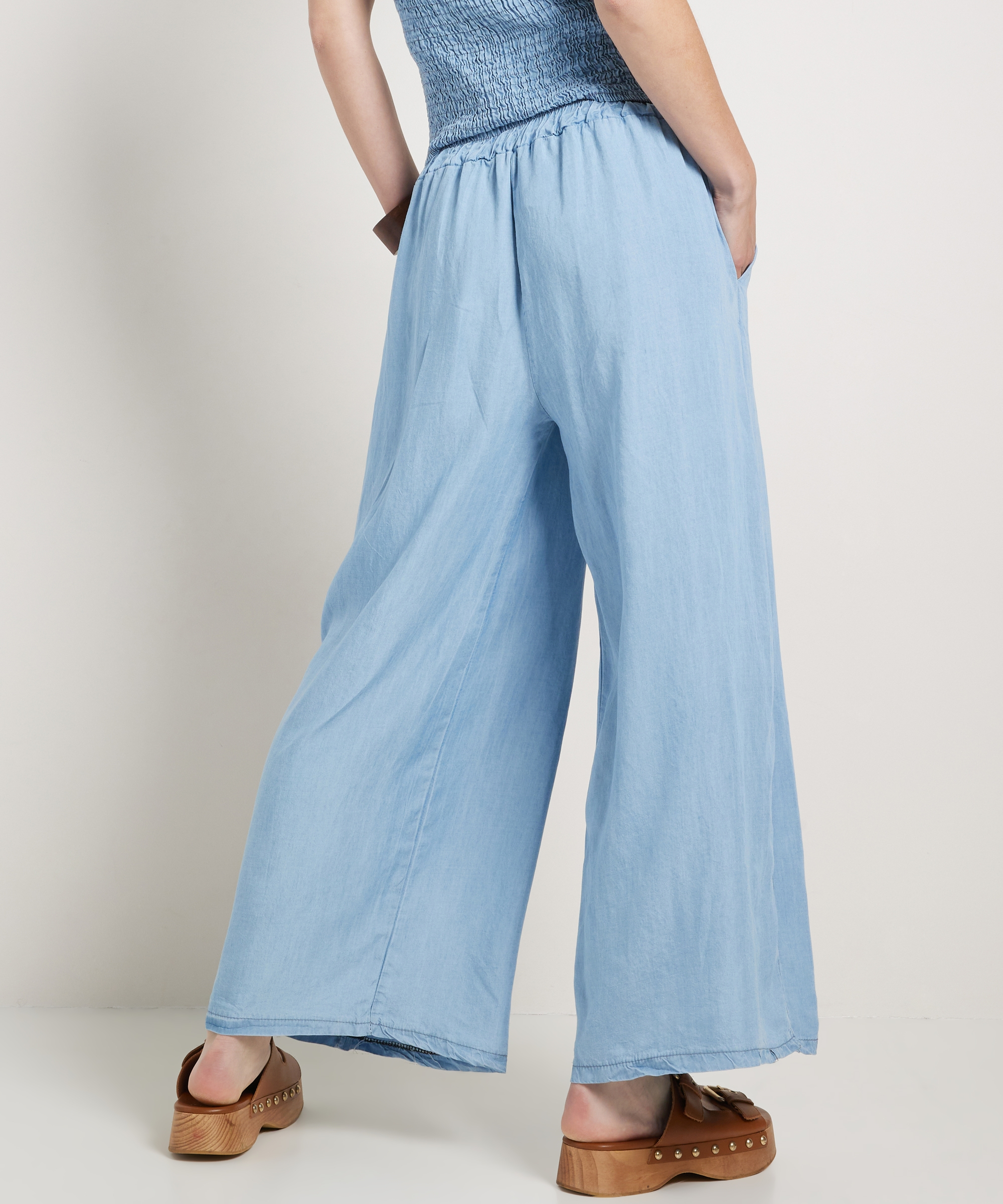 wide fit broek denimlook
