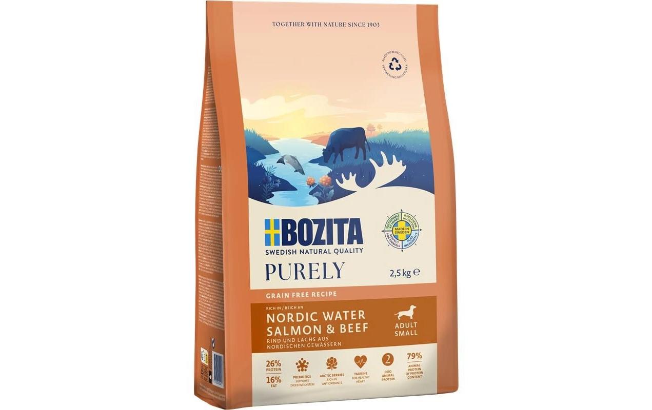 Trockenfutter Purely Adult Small Lachs & Rind, 2.5 kgGetreidefreies Alleinfutter für Hunde