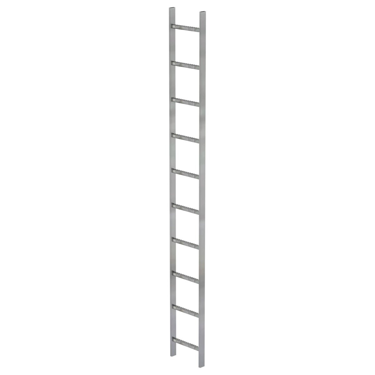 MUNK schachtladder, gegalvaniseerd staal, 300 mm breed, 10 sporten, 2,80 m lang