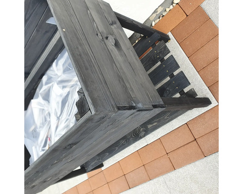 Verhoogd tuinbed op palen promadino incl. folie 100 x 50 x 80 cm antraciet