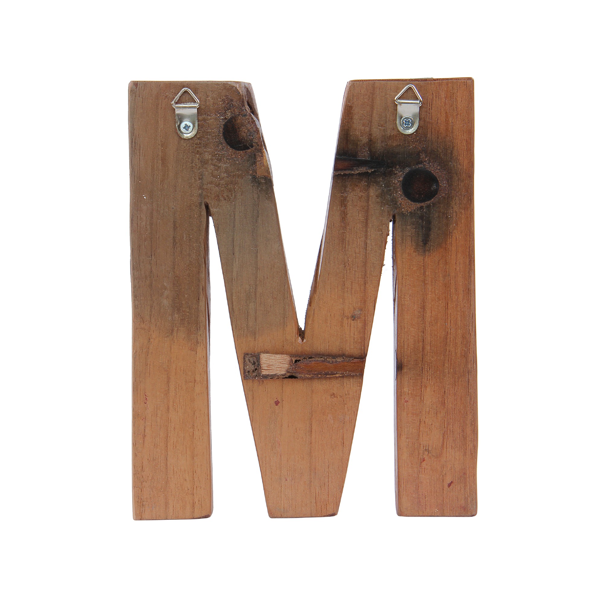 Holzbuchstabe 'M', mehrfarbig, T 2,5 cm, B 13 cm, H 19 cm von fischer's lagerhaus