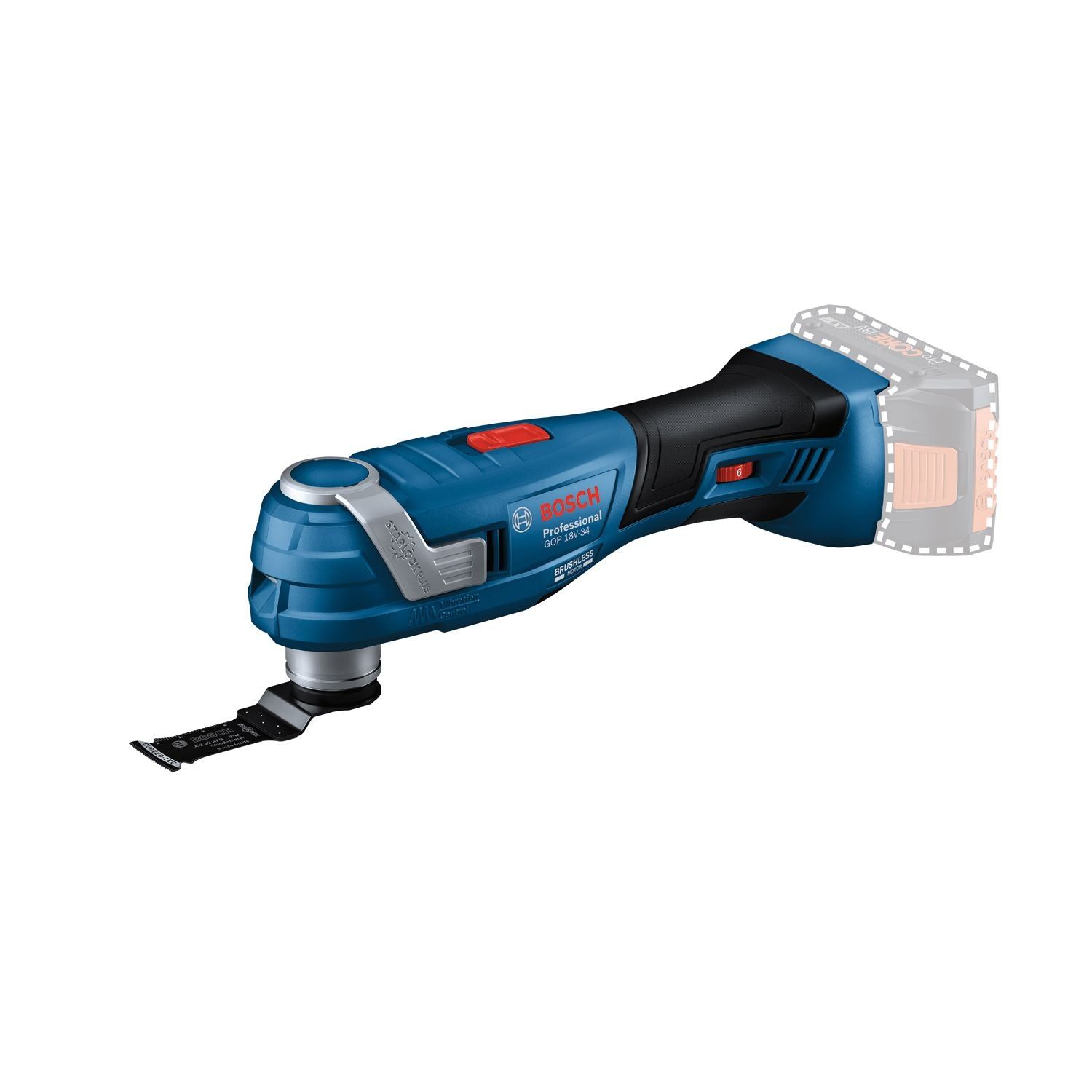 Bosch Professional GOP 18V-34 Accu multitool   accessoires 18V Basic Body in L-Boxx - 06018G2002
