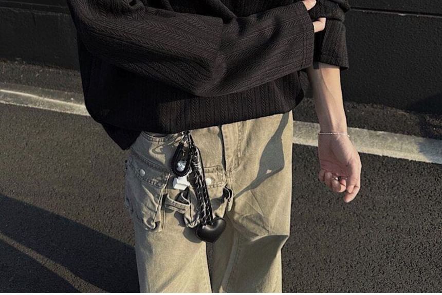 VEAZ - Sweatshirt met kraag en effen textuur