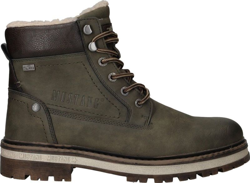 Mustang - Veterboots - Imitatieleer - Gevoerd met Fake Fur - Stevige Profielzool