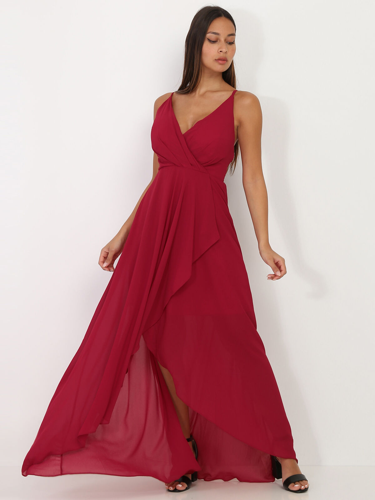 Robe de soirée longue- Rouge