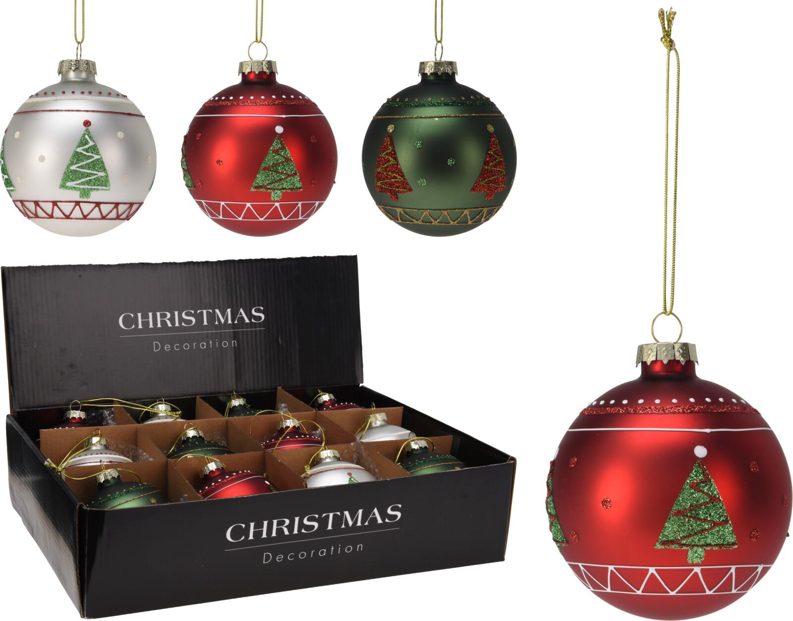 BOULE NOEL D.8CM VERRE