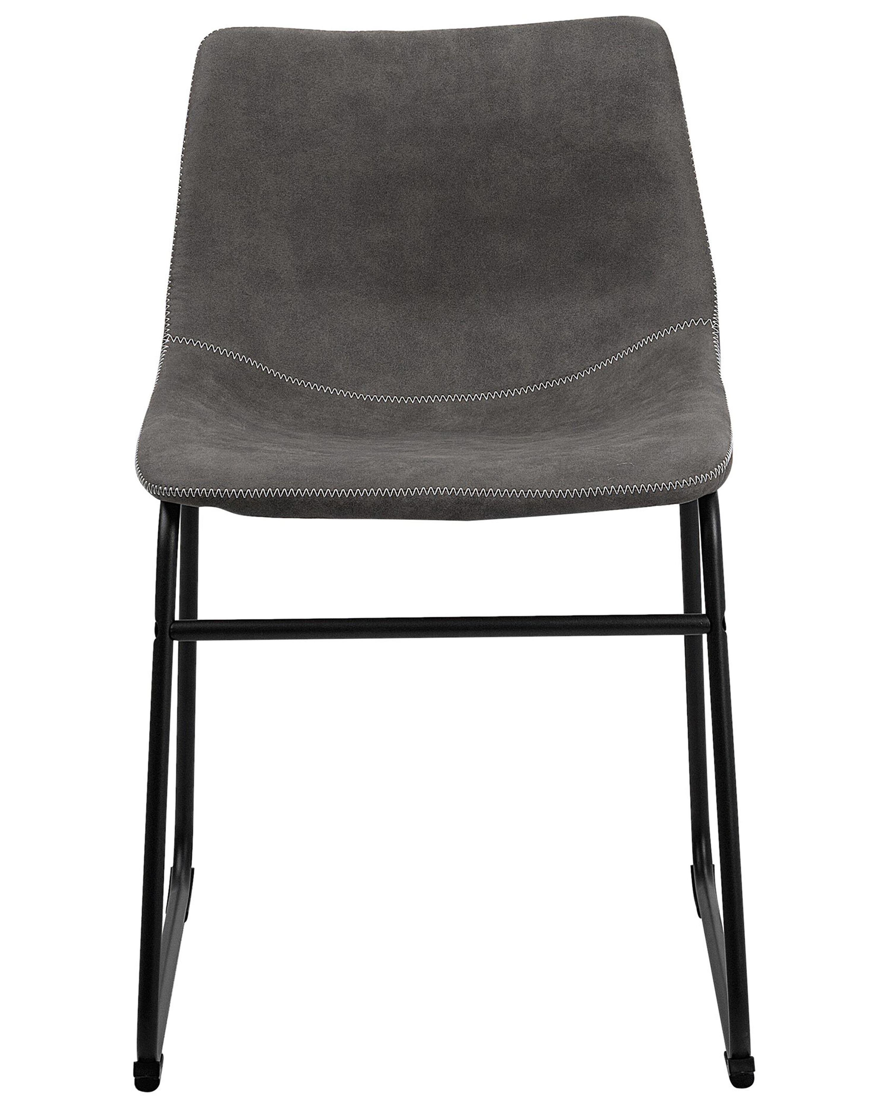 Set van 2 eetkamerstoelen BATAVIA Donkergrijs