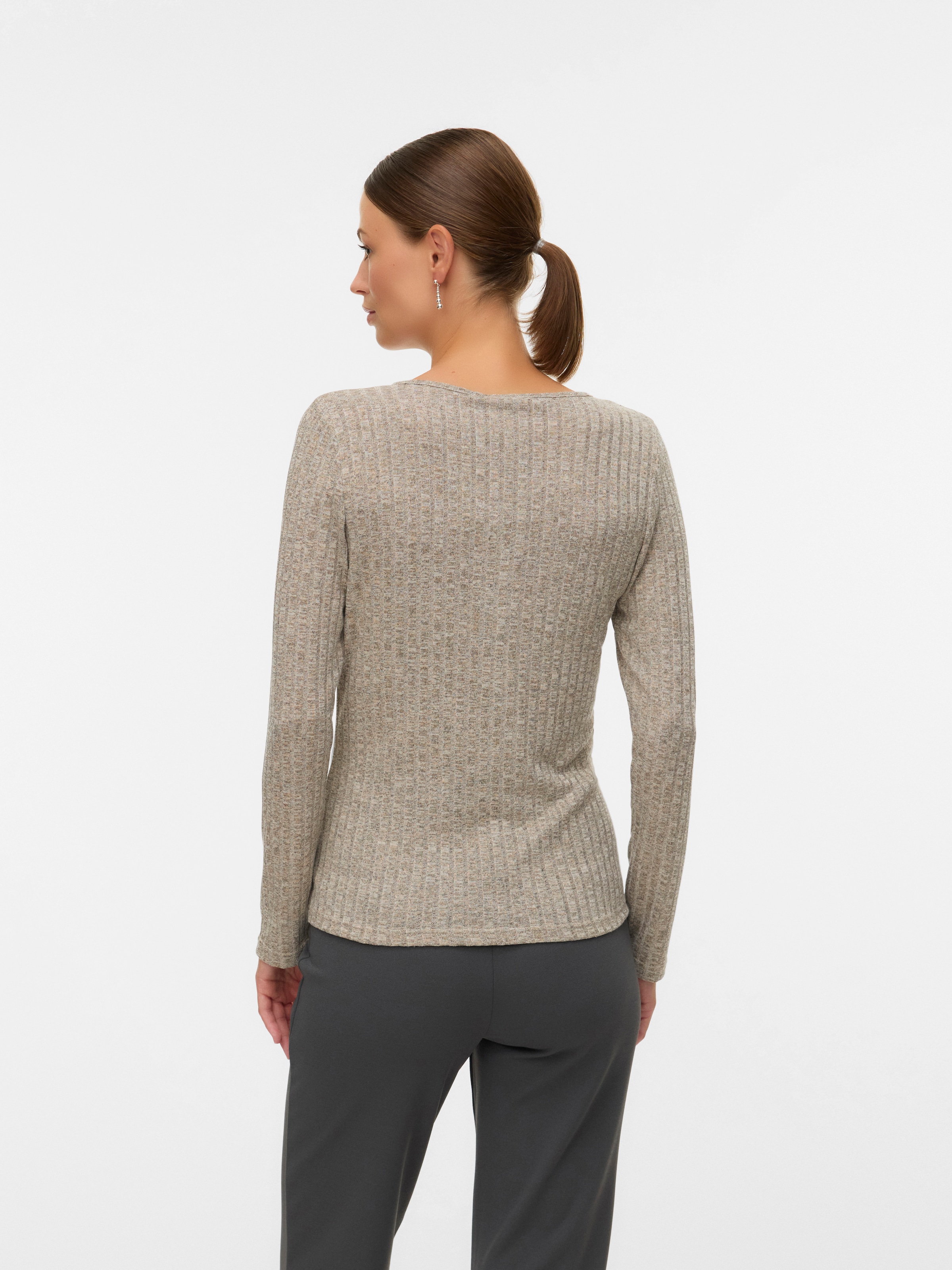 Mamalicious Umstandsshirt »MLPAMMIE LIA LS JRS TOP 2F NOOS« Materialmix, eng anliegend