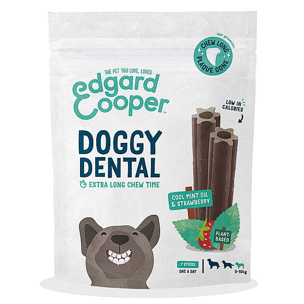 Edgard & Cooper Doggy Dental Sticks Frisse Muntolie en Aardbei