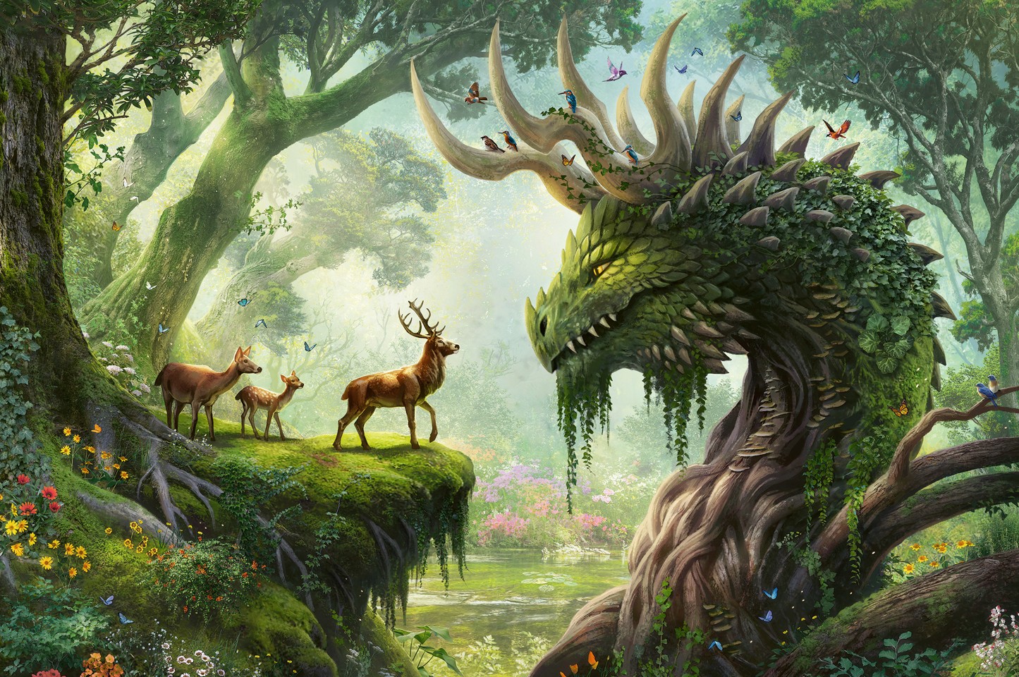 Ravensburger - Puslespil The Forest Dragon awakes 3000 brikker