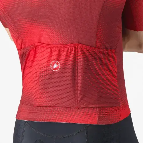 Castelli Vortice Fietsshirt Korte Mouwen Rood Heren