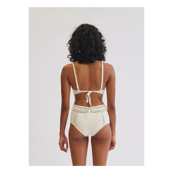 She Made Me Bas de Maillot Taille Haute Essential Crochet | Naturel
