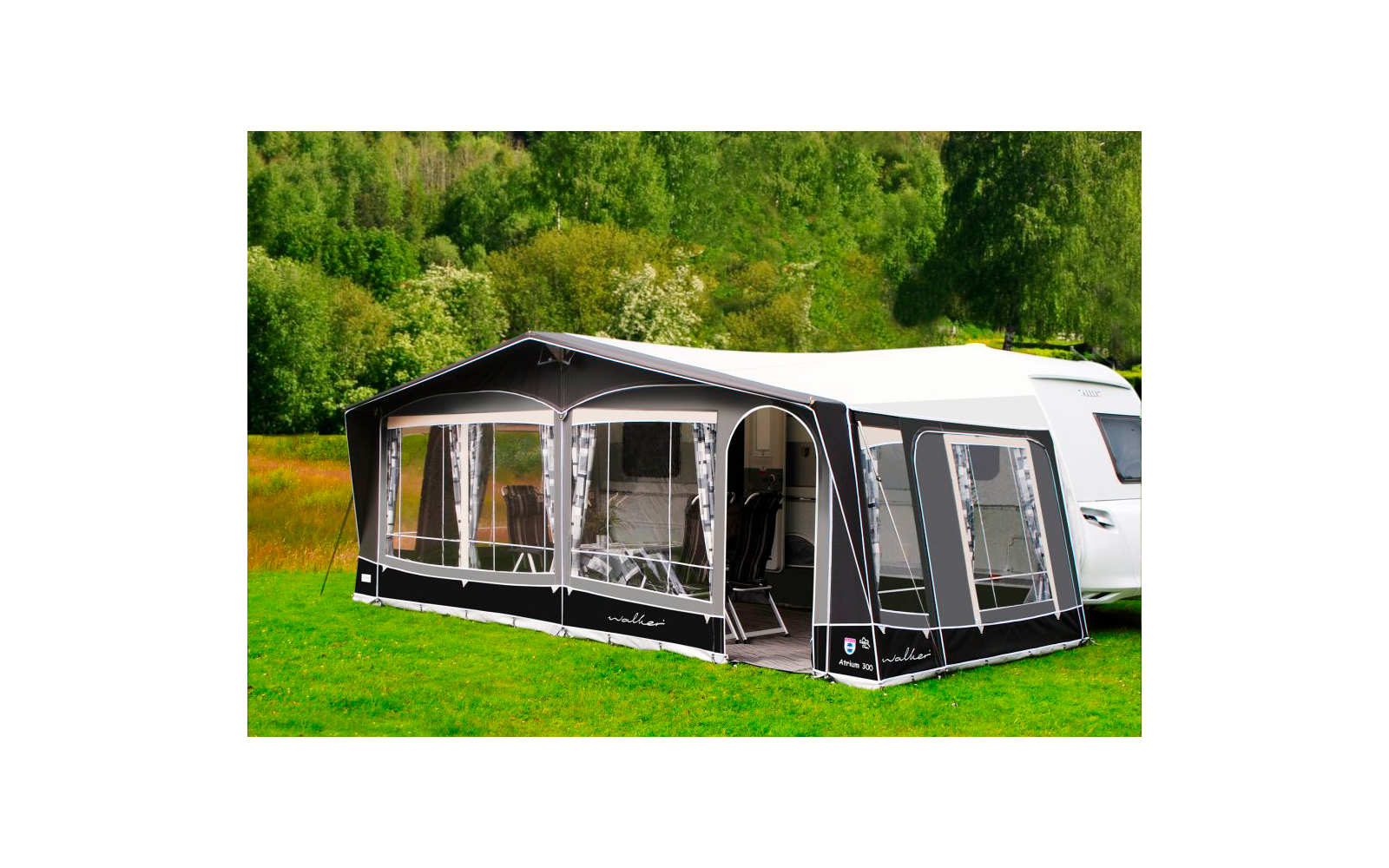 Walker Vorzelt Atrium-300 Anthrazit Glasfiber MAX 825 Umlaufmaß 810-840 cm