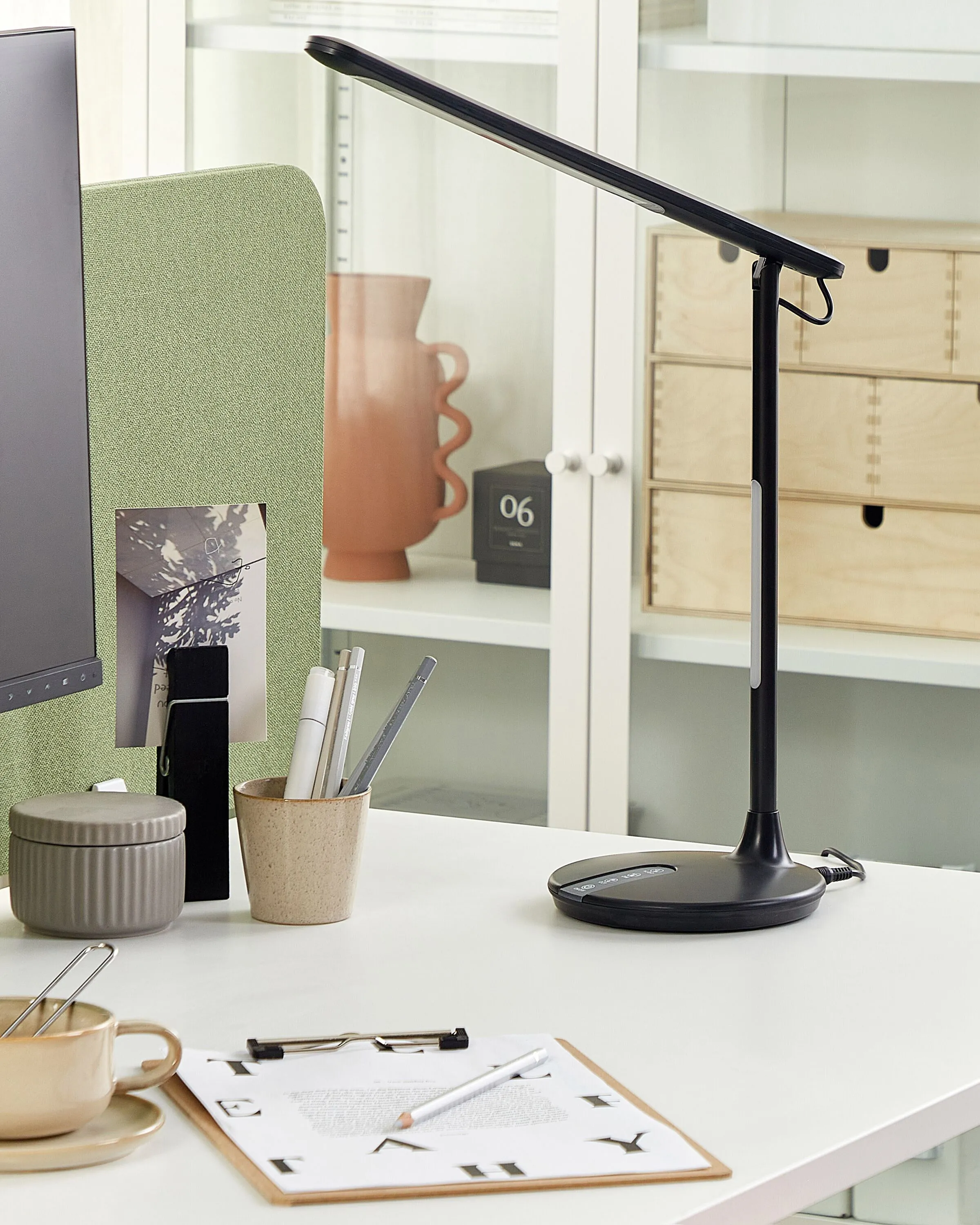LED bureaulamp DRACO met dimmer Metaal Zwart