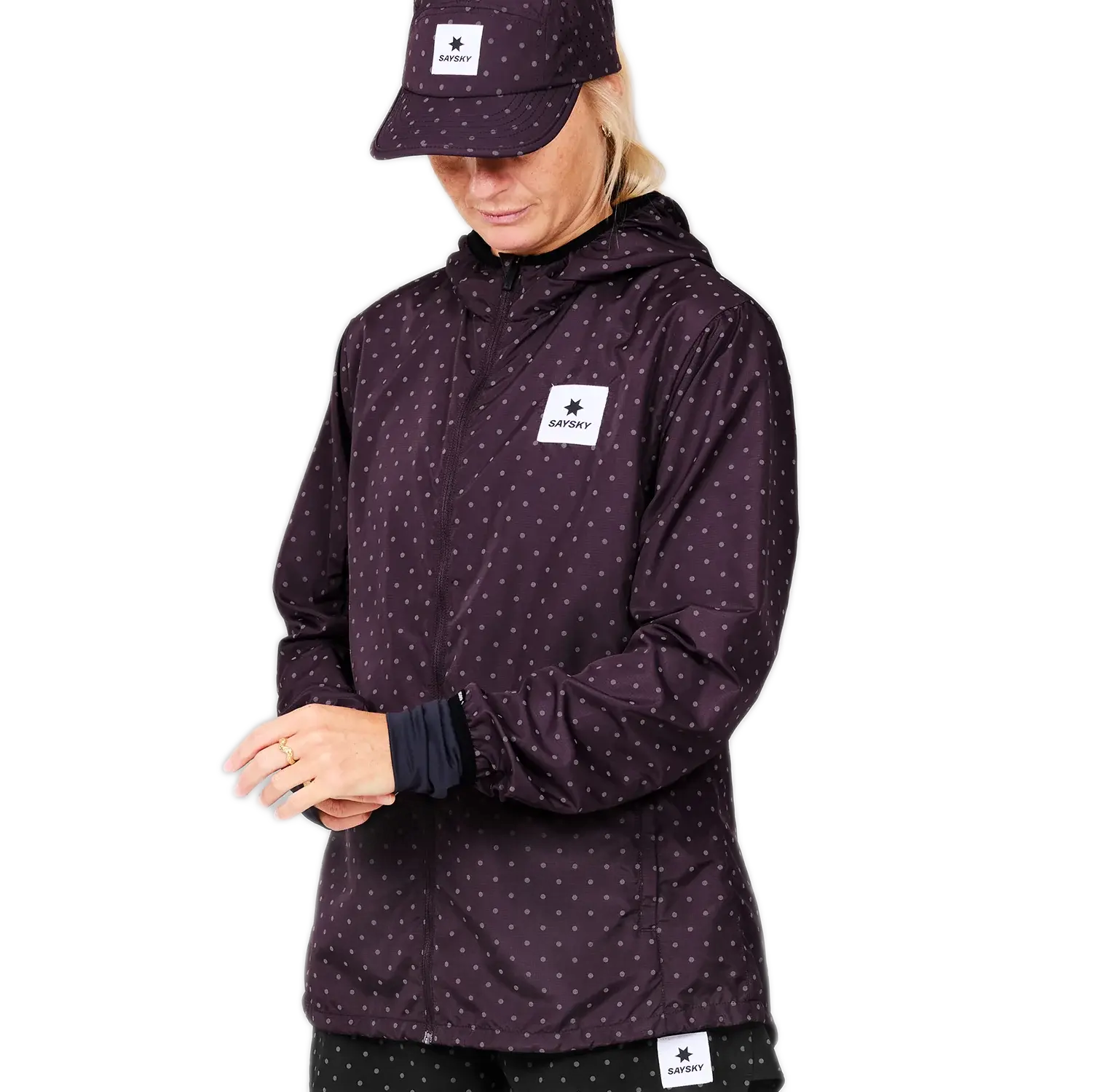 saysky reflective polka blaze jacket dame 1022 purple
