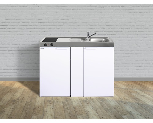 Stengel keukens mini keuken met apparatuur Kitchenline 120 cm wit hoogglans voorgemonteerde variant rechts 1112000103100