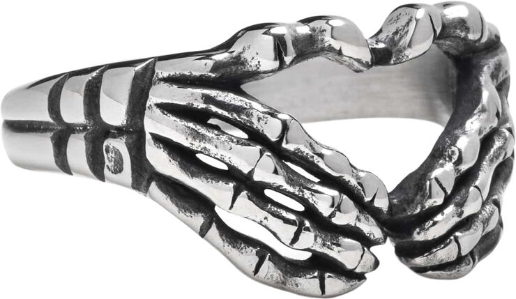 Nialaya Men's Vintage Skeleton Ring Silver