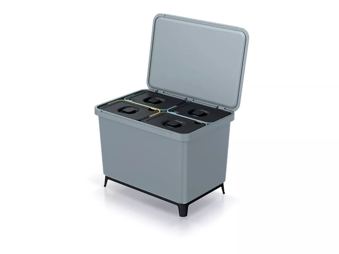 Système de classificateur de recyclage gris 4x10L Keden 56x39x41
