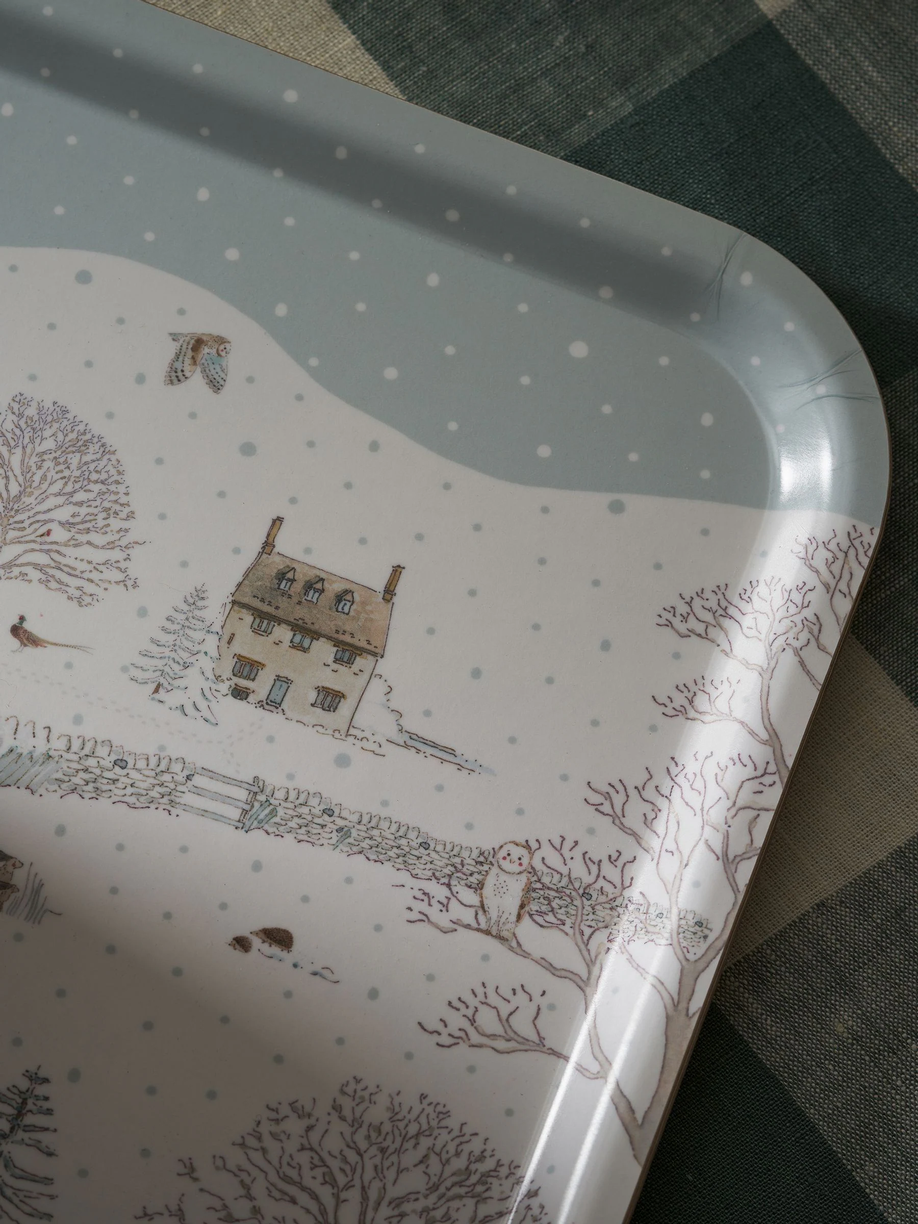 Sophie Allport Snowy Cottage Serving Tray