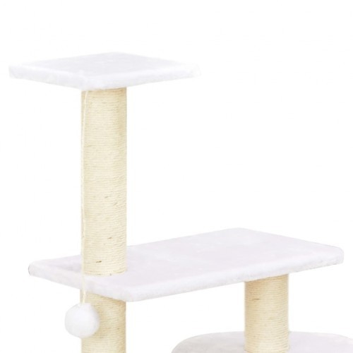 Arranhador para gatos com pelúcia e sisal, marrom
