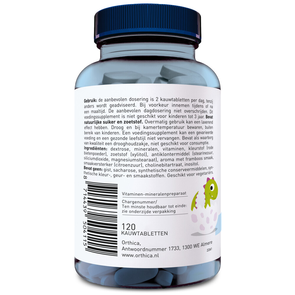 Orthica Dino Multi 120 kauwtabletten