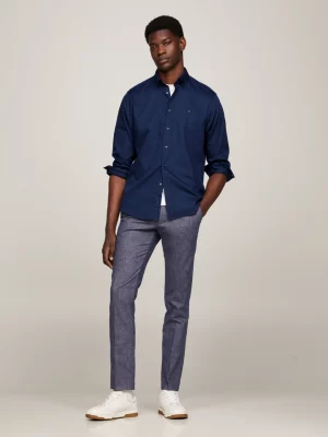 Camisa de veludo cotelê fino de corte regular